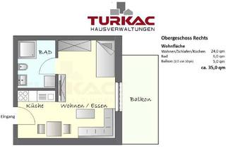 Wohnung mieten in 35625 Hüttenberg, Hüttenberg - Neubau – Erstbezug OG Rechts 1 ZKB mit Küche, Fußbodenheizung und Keller