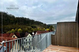 Wohnung mieten in 74670 Forchtenberg, Großzügiges Wohnen auf zwei Ebenen – 5,5-Zimmer Maisonette Wohnung mit Dachterrasse & Fachwerk