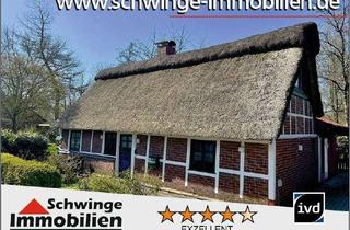 Haus kaufen in 21737 Wischhafen, „Lüttjet Reet-Huus to verkoopen“ im Kehdinger Land bei Wischhafen / Elbe.