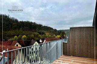 Wohnung mieten in 74670 Forchtenberg, Großzügiges Wohnen auf zwei Ebenen – 5,5-Zimmer Maisonette Wohnung mit Dachterrasse & Fachwerk