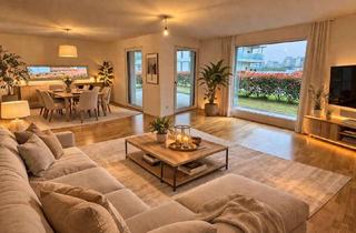 Wohnung kaufen in Gerwigstraße 36, 68305 Waldhof, Wohnen wie im eigenen Haus - moderne Gartenwohnung am Altrhein mit Terrasse & Tiefgarage
