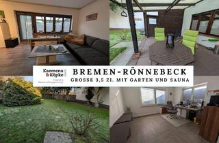 Wohnung mieten in 28777 Rönnebeck, SOFORT FREI - Große 3,5 Zi. EG-Wohnung mit herrlichem Garten