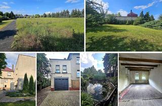 Grundstück zu kaufen in 04288 Holzhausen, Ca. 3.555 m² eingezäuntes Bau-Grundstück mit Bestand, EFH, 3 Garagen, Werkstatt, Teich u.v.a.m.