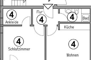 Wohnung mieten in 53842 Troisdorf, Schicke, sanierte 2-Zimmer-Wohnung mit Balkon im 1. OG in Troisdorf