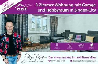 Wohnung kaufen in 78224 Singen, Singen - Zuhause ankommen in Singen-City! 3 Zi.-Whg. mit Garage, kleinem Garten, Hobby- und 2 Kellerräumen