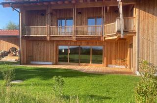 Wohnung mieten in 83374 Traunwalchen, Große 2 Zimmer Gartenwohnung im hochwertigen Holzhaus mit Bergblick