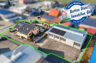 Gewerbeimmobilie kaufen in 63820 Elsenfeld, ***VERKAUFT***DIETZ: Einzigartiges Architektenhaus mit Einliegerwohnung, Pool und Gewerbehalle