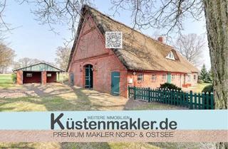 Bauernhaus kaufen in 21769 Lamstedt, Reetdachtraum in Alleinlage – Charmantes Bauernhaus mit zwei Wohneinheiten & Scheune