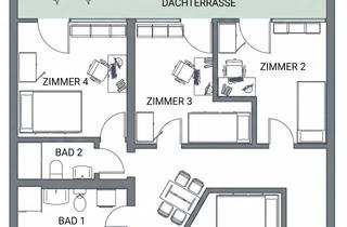 Penthouse kaufen in Am Happach 46, 97218 Gerbrunn, Perfekte Kapitalanlage: Neuwertiges 4-Zi.-Penthouse mit Dachterrasse nahe Uni