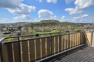 Wohnung kaufen in 97980 Bad Mergentheim, Stilvolle 3,5-Zi.-Wohnung mit Panoramablick & Sonnenuntergang | neues Bad & hochwertige Designküche