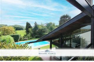 Villa kaufen in 53639 Königswinter, Stylisch-modern-gemütlich! Besondere und vielseitige Architektenvilla mit Pool und Panoramablick