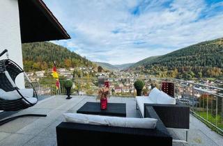 Wohnung kaufen in 75323 Bad Wildbad, Bad Wildbad - 4 - Zimmerwohnung mit atemberaubendem und unverbaubarem Panoramablick im Bieterverfahren