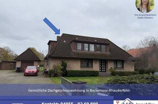 Wohnung mieten in 26817 Rhauderfehn, ***Gemütliche Dachgeschosswohnung in Backemoor-Rhauderfehn***