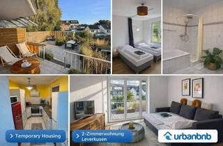 Immobilie mieten in Pommernstraße, 51379 Opladen, 2-Zimmerwohnung mit Wlan, TV, Dusche/WC, Küche, Waschmaschine und Trockner