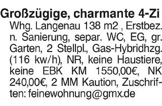 Wohnung mieten in 89129 Langenau, Großzügige, charmante 4-Zi. Whg. Langenau