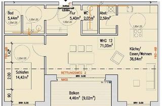 Wohnung mieten in 46325 Borken, Neubau! Stadtnahe Staffelgeschoss-Wohnung mit Balkon, Tiefgarage und Aufzug in Borken_A2475