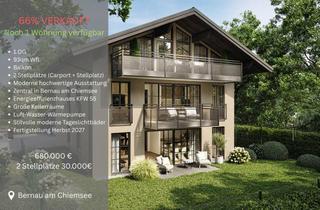 Wohnung kaufen in 83233 Bernau, KFW-Förderung - 94m² 3-Zimmer Neubau ETW in Bernau am Chiemsee - Modernste Ausstattung