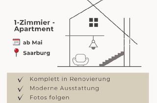 Wohnung mieten in 54439 Saarburg, 1-Zimmer Wohnung/Studio in Saarburg mit EBK und Gartenmitbenutzung
