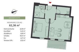 Wohnung mieten in Straße Am Berg 19f, 18182 Bentwisch, 2 Zimmer Wohnung im EG mit Terrasse und Garten -Barrierefrei- im Bergquartier Bentwisch