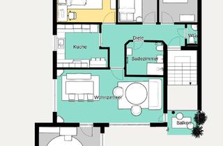WG-Zimmer mieten in 55246 Mainz-Kostheim, 4er WG sanierte 110 m² Wohnungn