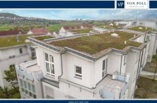 Wohnung kaufen in 71229 Leonberg, Architektonisches Unikat: Lichterfülltes Dachgeschoss mit außergewöhnlicher Raumhöhe, 2 Dachterrasse