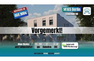 Wohnung kaufen in Claszeile 50, 14165 Berlin, Berlin - ++BESTPREIS++ NEUBAU 3 ZKB MIET-ENERGIESPAREND altersgerecht in begehrter Lage Berlin-Zehlendorf