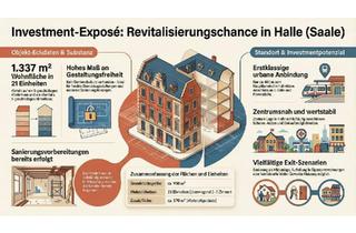 Mehrfamilienhaus kaufen in 06110 Halle, Halle (Saale) - Mehrfamilienhaus Ensemble mit 21 Einheiten in zentraler Lage