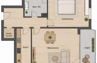 Wohnung kaufen in 84478 Waldkraiburg, 2-Zi.-Wohnung mit Balkon, Aufzug, Stellplatz – ideal für junge Paare