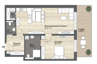 Wohnung mieten in Max-Planck-Platz, 84508 Burgkirchen, Helle 2-Zimmer Wohnung mit überdachter Lodgia