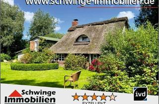 Haus kaufen in 21732 Krummendeich, Reetdachkate mit idyllischem Gartengrundstück und vielseitig verwendbaren Nebengebäude.