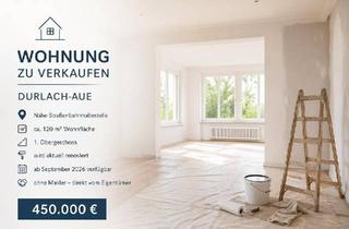 Wohnung kaufen in 76227 Karlsruhe, Karlsruhe - Schöne 120 m² Wohnung in Durlach-Aue - direkt vom Eigentümer