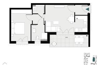 Wohnung mieten in Unterheimbacher Str. 43, 74626 Bretzfeld, Moderne 2-Zimmer Wohnung zum Wohlfühlen – mit Einbauküche I ERSTBEZUG