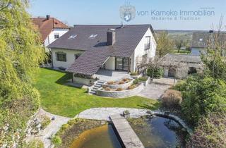 Haus kaufen in 91085 Weisendorf, Stilvolles Wohnen mit Pool und Gartenparadies in Weisendorf-Buch