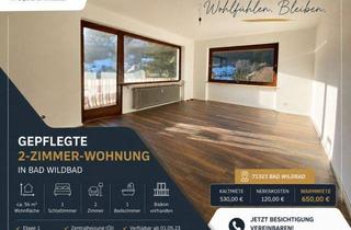 Wohnung mieten in Helene Huber Str., 75323 Bad Wildbad, Ruhige Renovierte 2 Zimmer Wohnung