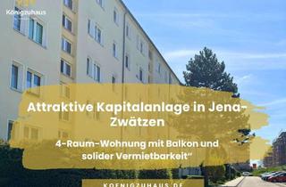 Anlageobjekt in 07743 Zwätzen, Kapitalanlage am Heiligenberg – modernisierte 4-Zimmer-Wohnung, bezugsfrei & vermietungsstark