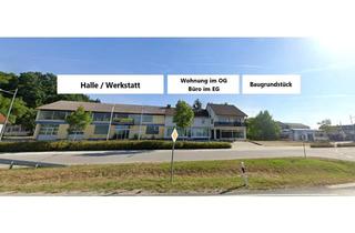 Gewerbeimmobilie kaufen in 94327 Bogen, Halle/Werkstatt mit Wohn-/Geschäftshaus und Baugrundstück in 1A Sichtlage in Bogen!