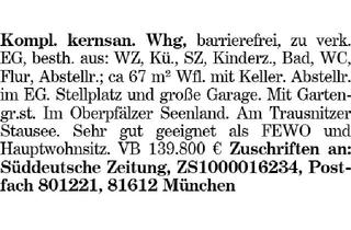 Wohnung kaufen in 92555 Trausnitz, Kompl. kernsan. Whg . Trausnitzer Stausee