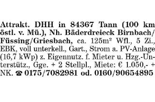 Haus mieten in 84367 Tann, Attrakt. DHH