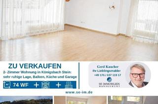 Wohnung kaufen in 75203 Königsbach-Stein, Königsbach-Stein - Schöne Wohnung in Aussichtslage mit Balkon und Garage zu verkaufen *Poeten wohnen im Dachgeschoß!*
