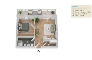 Wohnung mieten in Alte Amberger Straße 3a, 95478 Kemnath, Schicke 2-Zimmer-Wohnung mit 45,2 m² in Kemnath