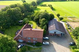 Immobilie kaufen in 27612 Loxstedt, Resthof in echter Alleinlage: Modernisiert | 29.000 m² | Einliegerwohnung | Pferdehaltung | Pool