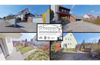 Haus kaufen in 89134 Blaustein, 1-/2-FH (5-6 Zi.!), Vollunterkellerung + Hobbyraum + Nebengebäude und Werkstatt!