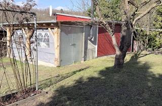 Grundstück zu kaufen in Gartenkolonie, Ahornweg 111, 17438 Wolgast, Pachtgrundstück mit Holzhaus, Terrasse und Kamin