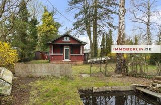 Grundstück zu kaufen in 12589 Berlin, IMMOBERLIN.DE - Sommerfrische Inselidylle! Fabelhaftes Freizeitgrundstück mit verträumter Datscha