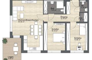 Wohnung mieten in Max-Planck-Platz, 84508 Burgkirchen, Helle 3-Zimmer Wohnung mit überdachter Lodgia