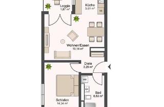 Wohnung mieten in 76287 Rheinstetten, Exklusive 2-Zimmer-Neubauwohnung mit Loggia, EBK & TG-Stellplatz in Rheinstetten