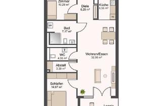 Wohnung mieten in 76287 Rheinstetten, Stilvolle 3-Zimmer-Neubauwohnung mit Loggia, EBK & Tiefgarage in Rheinstetten