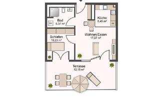 Wohnung mieten in 76287 Rheinstetten, Stilvolle 2-Zimmer-Neubauwohnung mit Terrasse, EBK & TG-Stellplatz in Rheinstetten