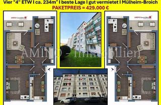 Anlageobjekt in Haagerfeld 10, 45479 Broich, Vier "4" ETW I ca. 234m² I beste Lage I gut vermietet I VB 429.000 € I Mülheim-Broich