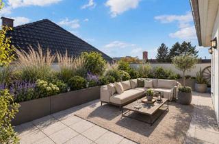 Penthouse kaufen in Treburer Str. 19, 60528 Niederrad, Penthouse mit Skylineblick, Dachgarten und Aufzug direkt in die Wohnung